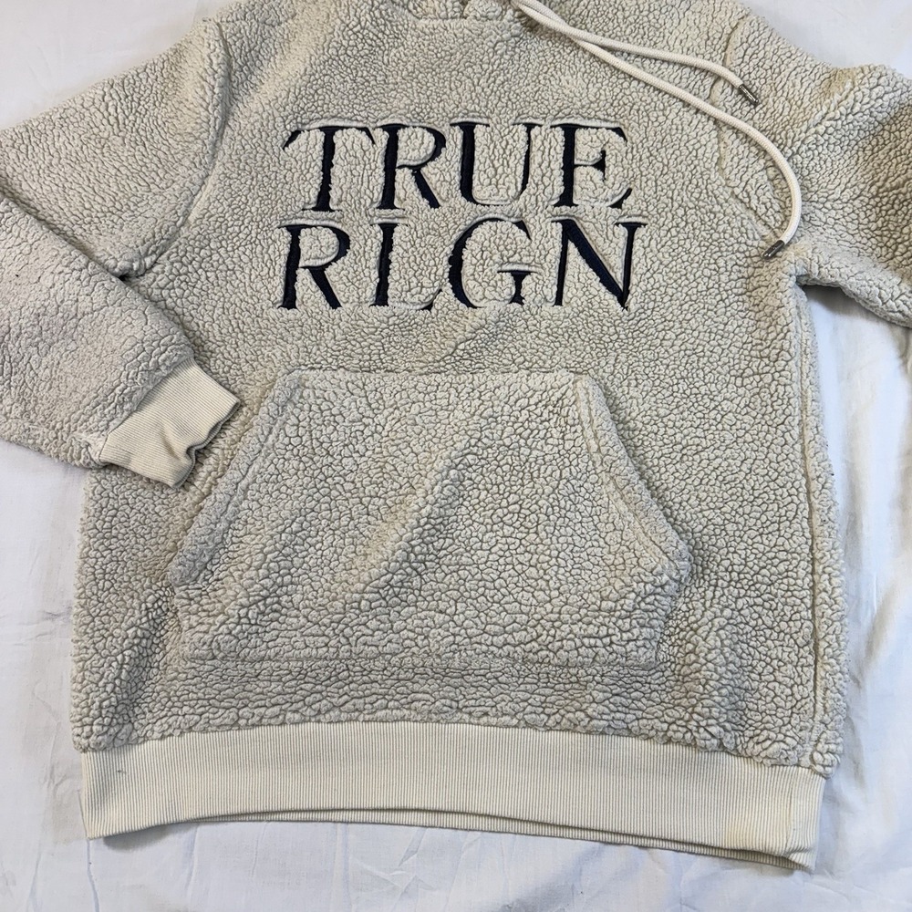 True Religion Men's Bircha Pullover Hoodie Small To Med. Y2K, New Era Punk Style - Picture 3 of 16
